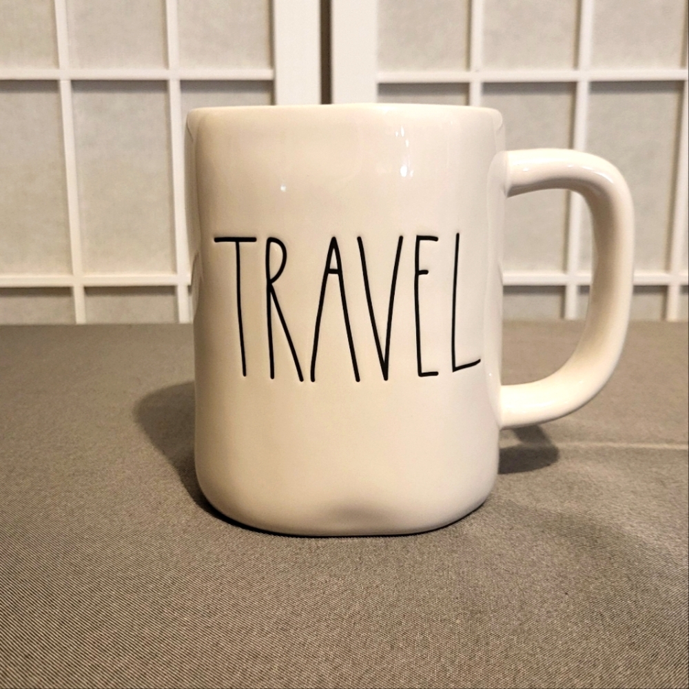Rae Dunn "TRAVEL" Artisan Collection 16 Oz Mug